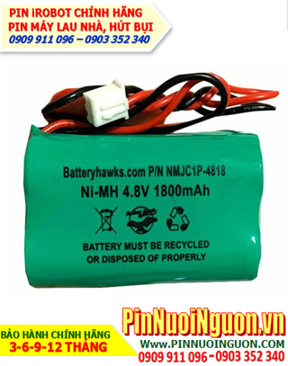 Pin iRobot 4.8v AA1800mAh; Pin sạc NiMh 4.8v AA1800mAh _Thay pin iRobot máy hút bụi chính hãng các loại 